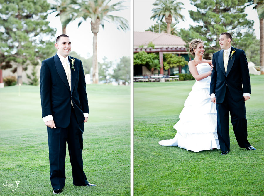 Las Vegas wedding photography at angel park of a first look