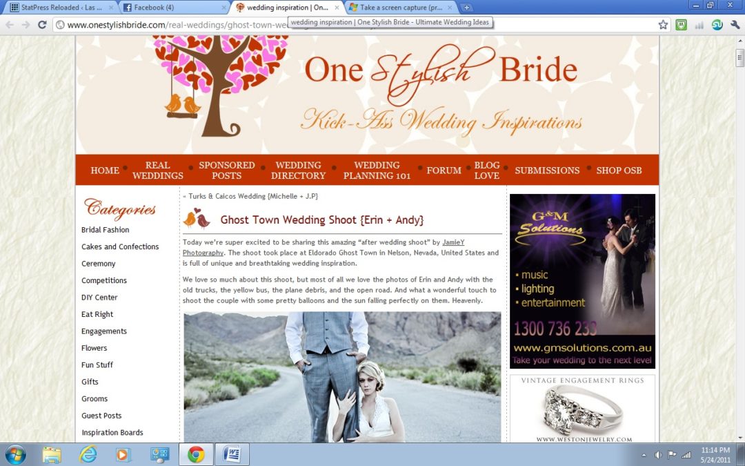Featured on One Stylish Bride|Las Vegas Wedding Photographer
