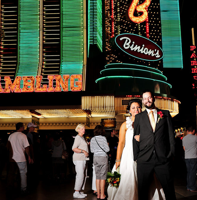 Jessica & Bill | Married in Downtown Las Vegas | Fun Night Session