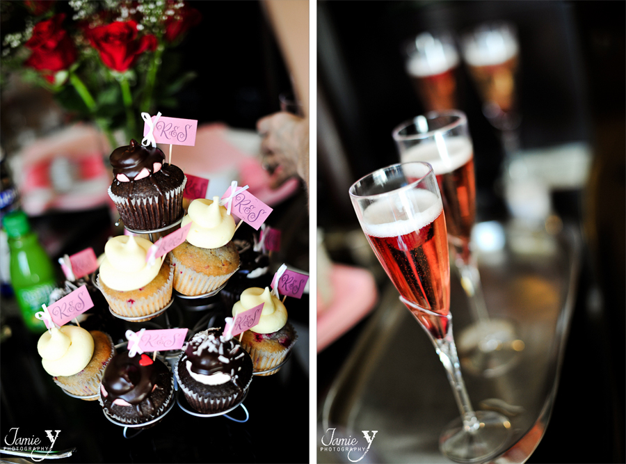 bachelorette party favors cupcakes and champagne