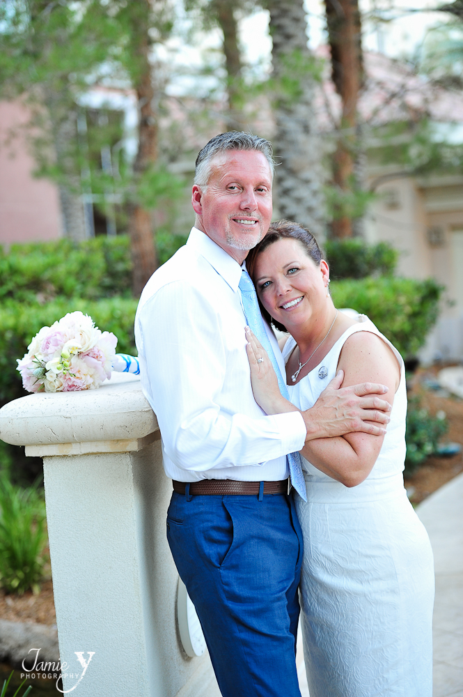 bride and groom photograph at their wedding at the jw marriott in las vegas nevada