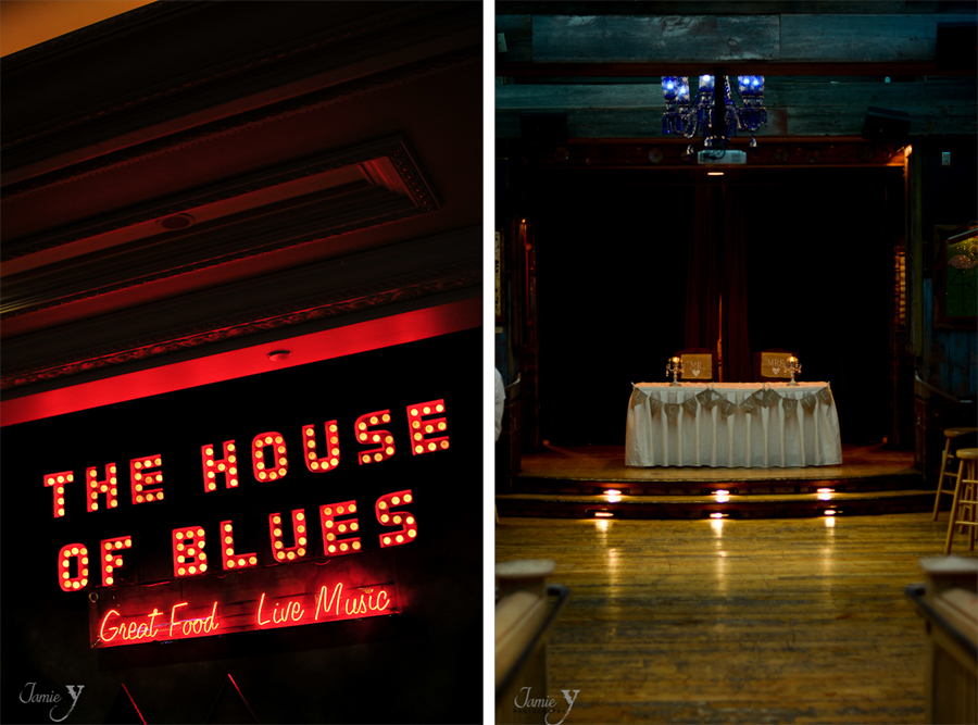wedding reception at the house of blues in las vegas