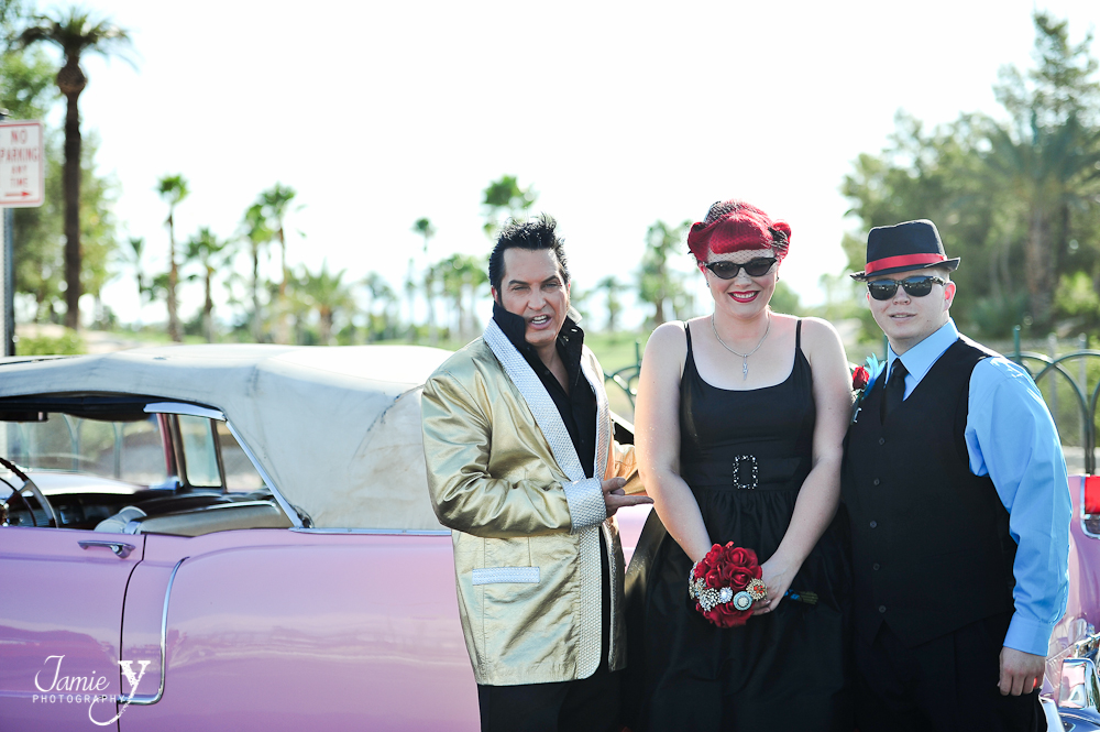 Rock N Roll Vegas Wedding|Elvis A The Welcome To Vegas Sign|Brenna & Nathan|Bright & Edgy