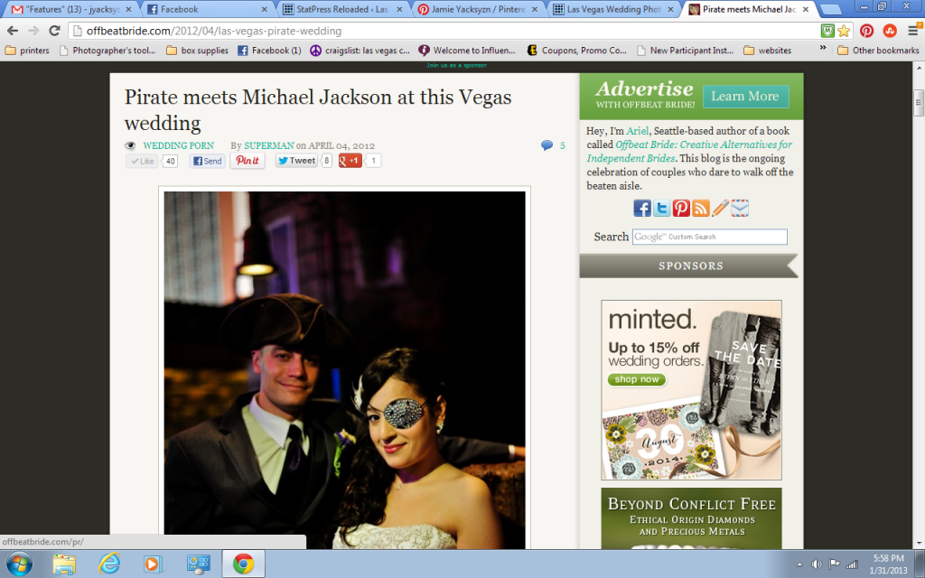 Features & Publications | Thanks To My Awesome Clients | Premier Las Vegas Wedding Photographer
