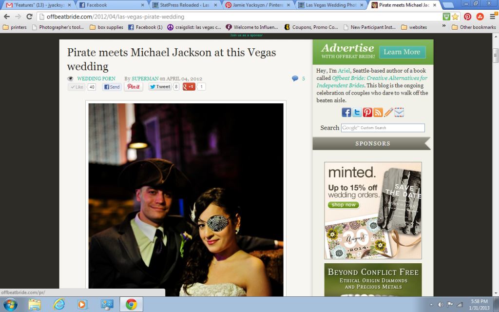 las vegas wedding offbeat pirate themed