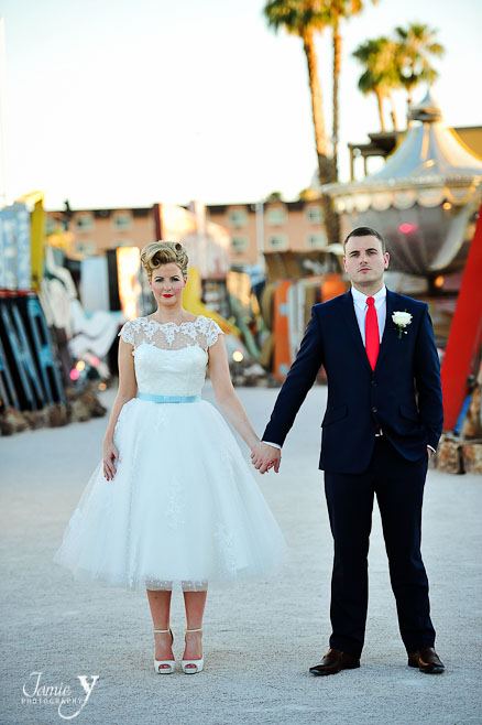 A Tattooed Couples' Las Vegas Elopement with a Flapper Inspired Dress &  Nods to Star Wars · Rock n Roll Bride