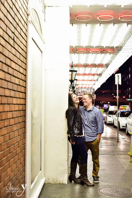 Downtown Las Vegas Engagement | Brent & Leigh