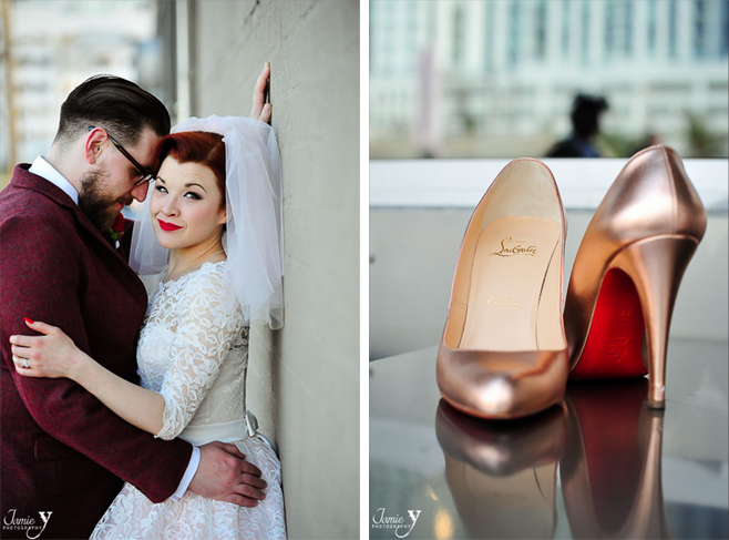 Downtown Freemont Street Wedding | Hannah & Mark