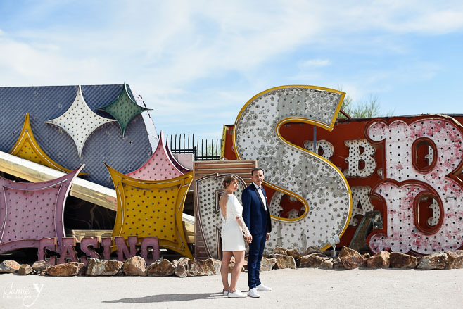 Las Vegas Neon Museum Wedding | Solange & Herve