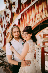 trash the dress at neon museum