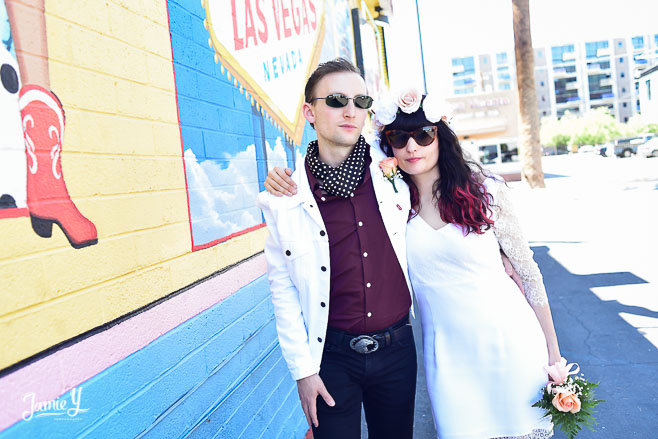 Downtown Vegas Rock N Roll Wedding | Mailys & Alexis