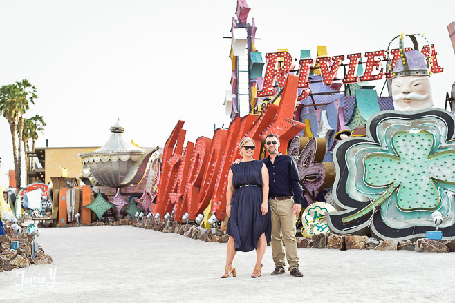 What wedding location screams Vegas?  The Neon Museum of Course