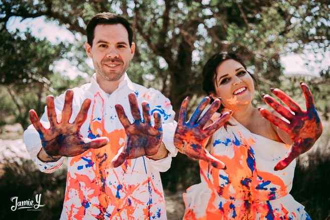 Paint Fight Trash The Dress Session | Las Vegas | Bethany & Thomas