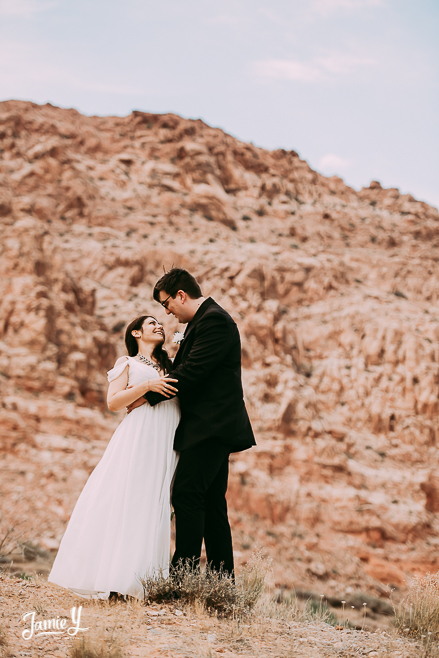 Las Vegas Desert Wedding Photos  Jamie & Kevin - Jamie Y Photography