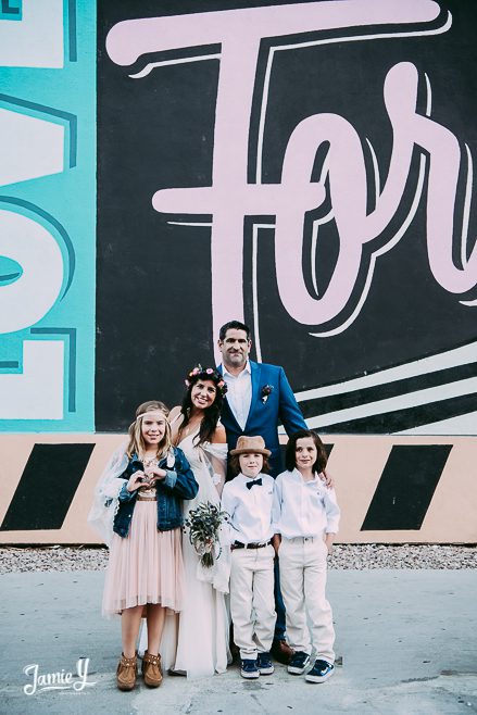 boho downtown vegas elopement