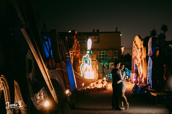 Las Vegas Couples Photo Shoot | Neon Museum & Freemont | Yvonne & WZ