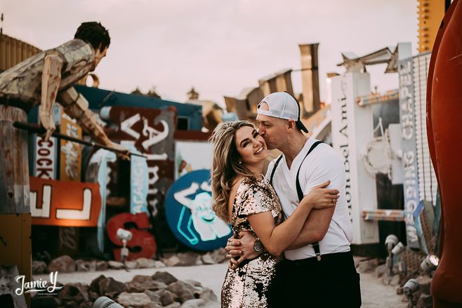 Downtown Las Vegas Engagement Photo Shoot