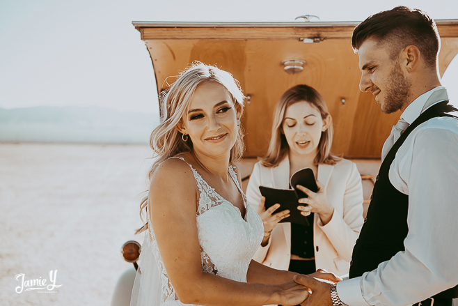 Dry Lake Bed Wedding Las Vegas | Jenny & Calum