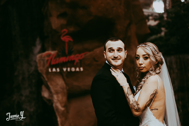 Flamingo Hotel Vegas Wedding | Christine & Jake