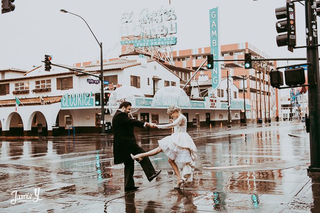 Rainy Day Elopement Las Vegas | Ella & Charles