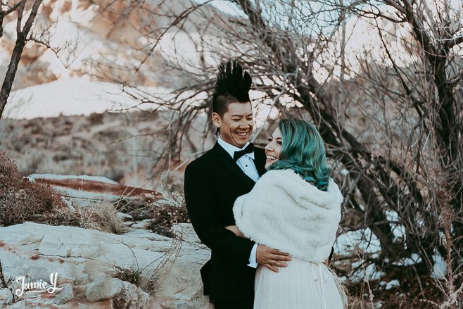 Mountain Elopement Las Vegas | Adrienne & Avian