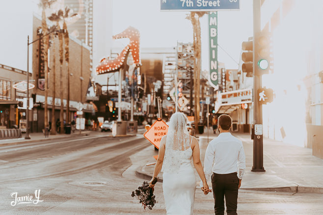 Edgy Elopement Downtown Vegas