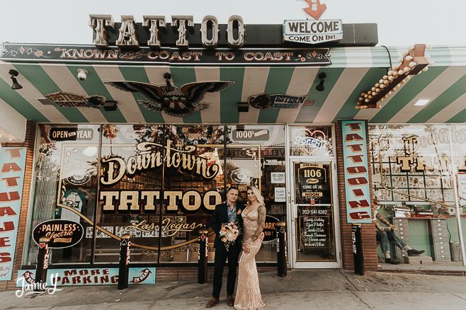 Vegas Elopement With Tattoos