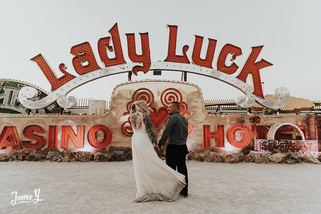 Neon Boneyard Wedding | Pia & Tony