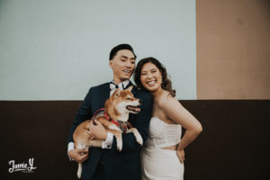 Classy Downtown Las Vegas Wedding With Their Dog
