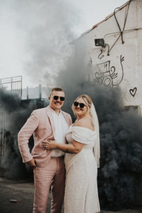 Smoke Bombs Las Vegas Wedding