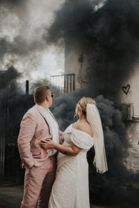 Smoke Bombs Las Vegas Wedding