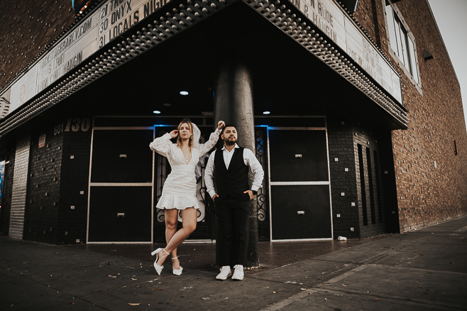 Rocking casual downtown Las Vegas Elopement 