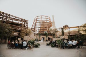 ceremony view at wedding at springs preserve las vegas