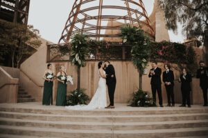 ceremony view at wedding at springs preserve las vegas