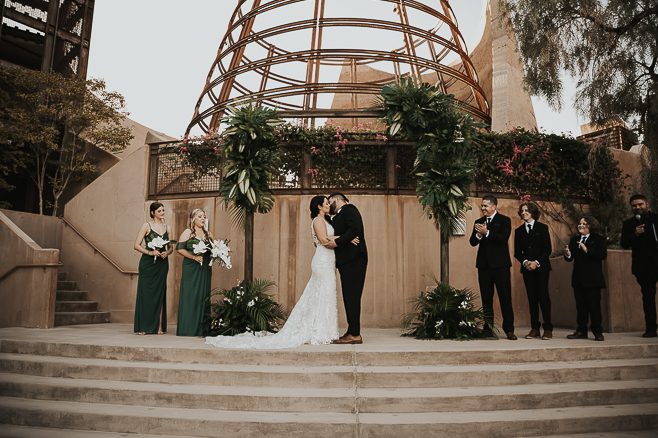 ceremony view at wedding at springs preserve las vegas