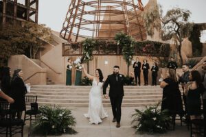 ceremony view at wedding at springs preserve las vegas