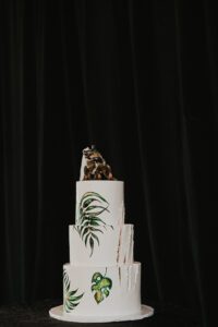 jurassic park themed wedding cake