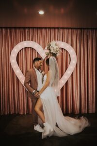 bride and groom at sure thing chapel