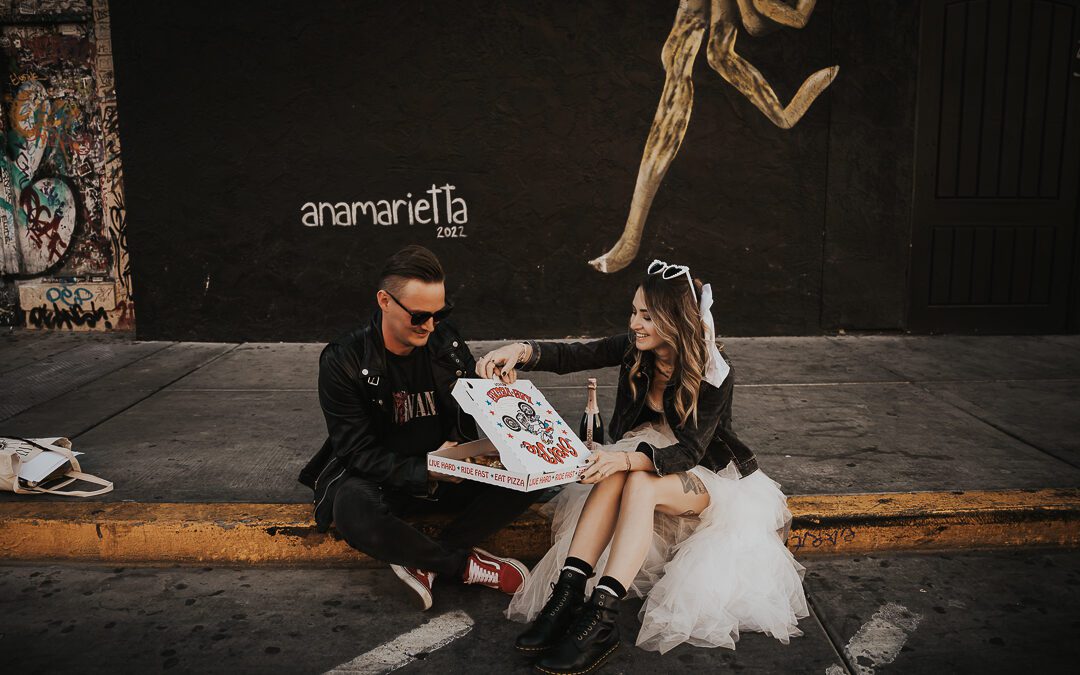 Becki & Peter’s Punk Rock Elopement at the Little White Chapel