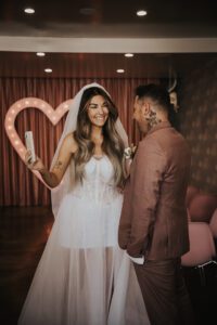 bride and groom at sure thing chapel