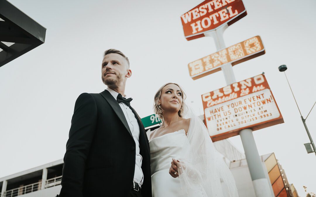 Jodie & Baz’s Rock ’n’ Roll Las Vegas Elopement at the Little White Chapel