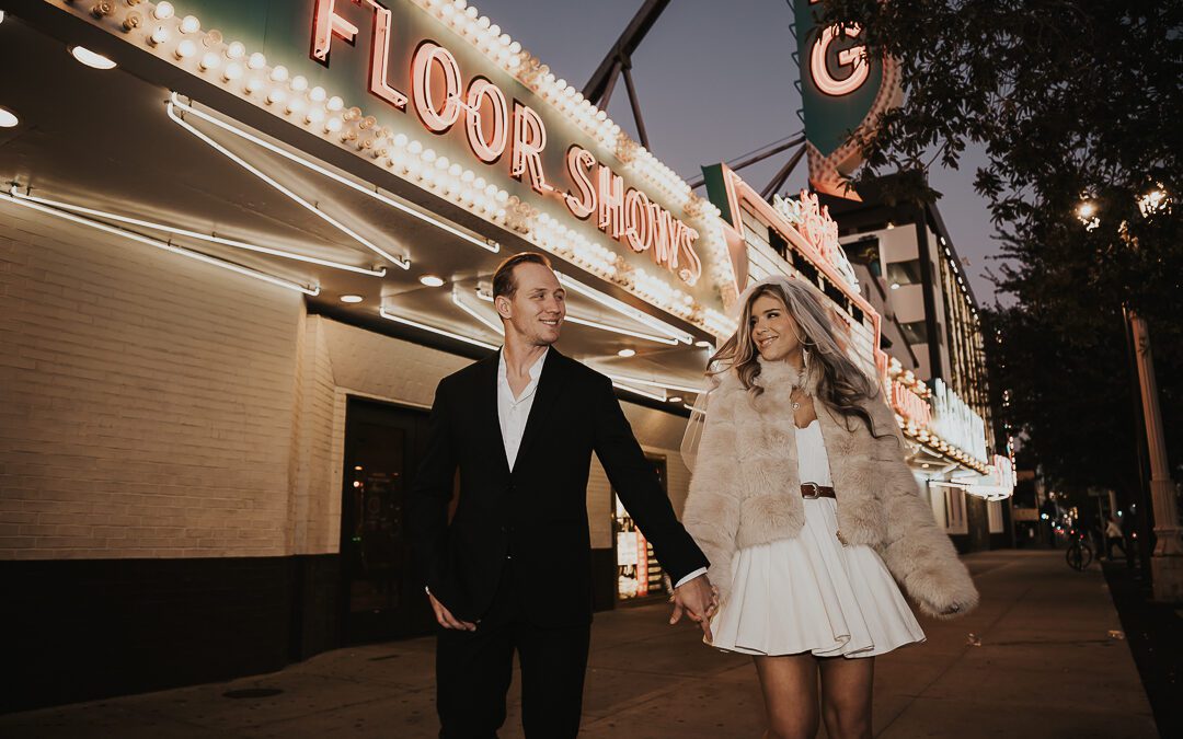 Cassidy & Cort’s Downtown Las Vegas Save the Date Photo Shoot