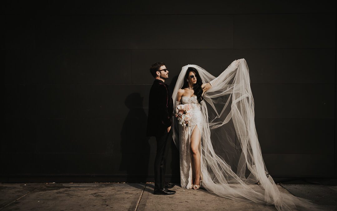 Little White Chapel Elopement | From Fontainebleau to the Desert in a Vintage Convertible