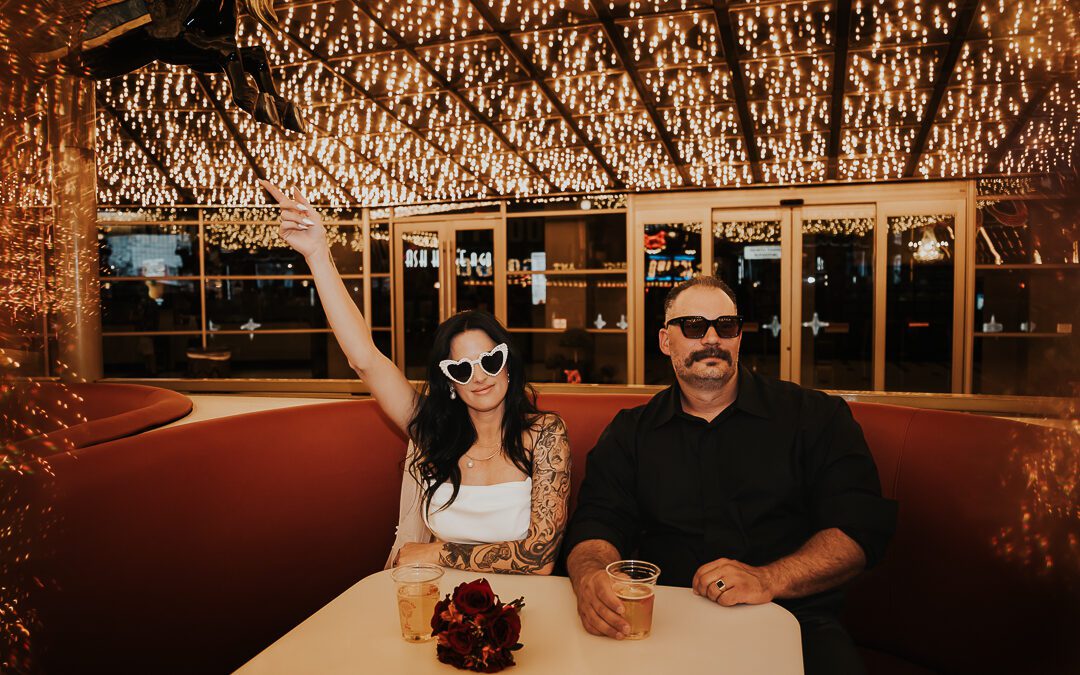 Pink Cadillac Ceremony at The Little White Chapel | Downtown Las Vegas Wedding